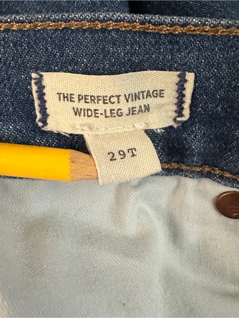 MADEWELL The Perfect Vintage Wide-Leg Jean 29T 29 tall (31 X 32) - Picture 3 of 7